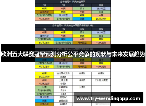 欧洲五大联赛冠军预测分析公平竞争的现状与未来发展趋势 欧洲五大联赛冠军预测分析公平竞争的现状与未来发展趋势