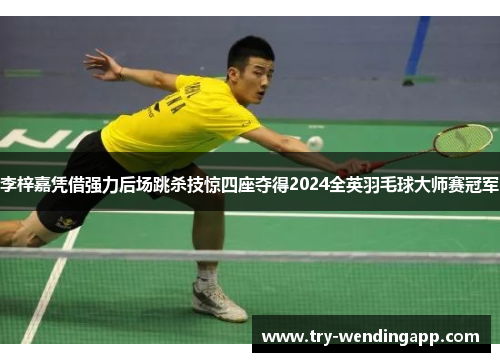 李梓嘉凭借强力后场跳杀技惊四座夺得2024全英羽毛球大师赛冠军 李梓嘉凭借强力后场跳杀技惊四座夺得2024全英羽毛球大师赛冠军
